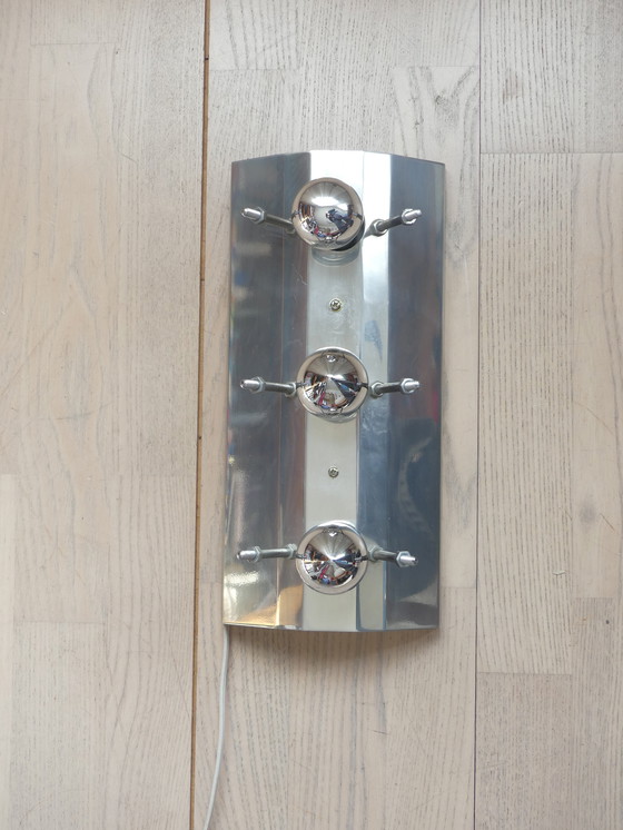 Image 1 of Lámpara de pared Kinkeldey Space Age con 6 cristales UK1aEb