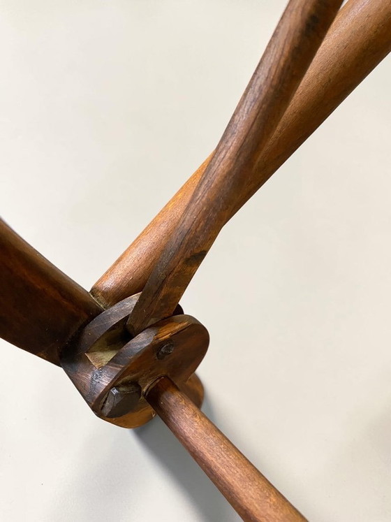 Image 1 of Antiker Schaukelstuhl um 1900–1920 mit Arretierung | Handgefertigter Windsor Rocking Chair | Folk Art Massivholz Sessel | Sammle