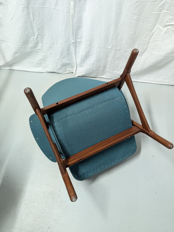 Image 1 of Unique vintage fifties design armchair, turquoise