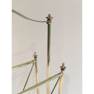 Image 1 of Vintage Neoclassical brass magazine rack, 1940