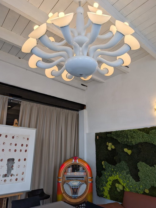 VeArt - Artemide 'Leda - Sospensione 12+6' kroonluchter – Glass