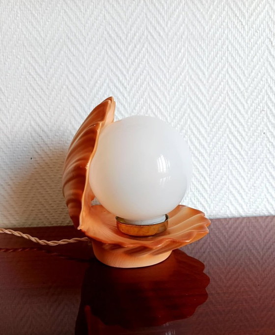 Vintage Seashell Lamp 1980 – Table lamps, Ceramic (photo 3 of 6)
