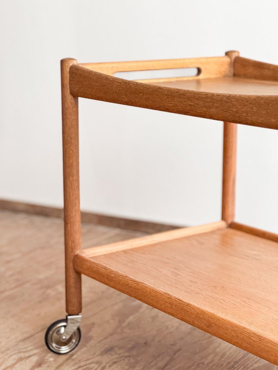 Image 1 of Scandinavian Oak Bar Trolley by Hans Wegner for Andreas Tuck, Mid Century