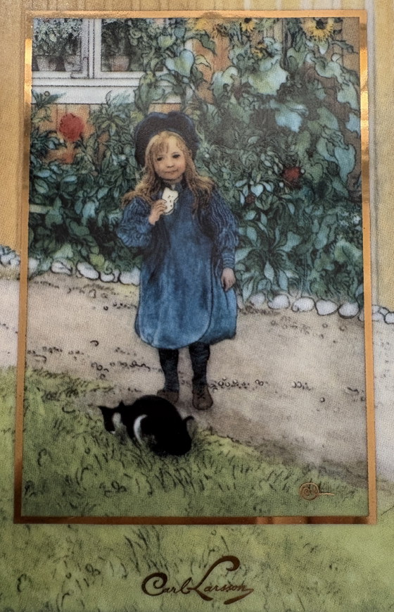 Carl Larsson - Brita con gatto / Collezione Artis Orbis di Goebel – Litografie e stampe, Glass, Paper (photo 5 of 6)