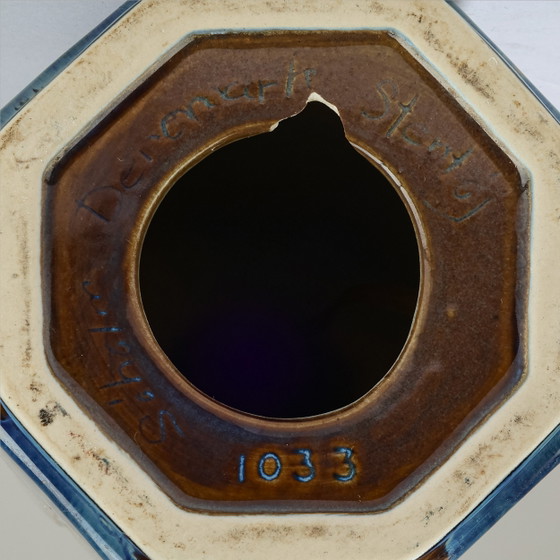 Model 1033 Große Keramik-Tischlampe von Søholm Stentøj, Dänemark, 1960er Jahre, Tischlampen, Braun (Foto 9 von 9)
