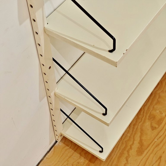 Vintage Poul Cadovius Shelving unit White – Metal, Wood (photo 7 of 8)