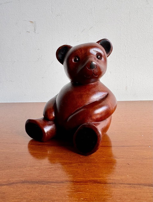 Vintage Wooden Teddy Bear