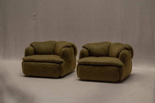 Alberto Rosselli Confidential easy chairs for Saporiti, 1970s
