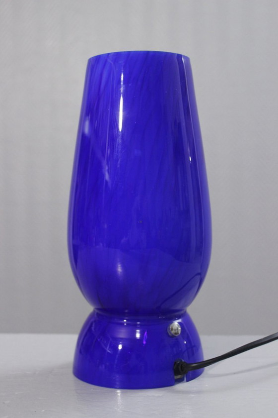 Image 1 of Lampada d'atmosfera vintage in vetro maculato design Sölken Leuchten anni '70