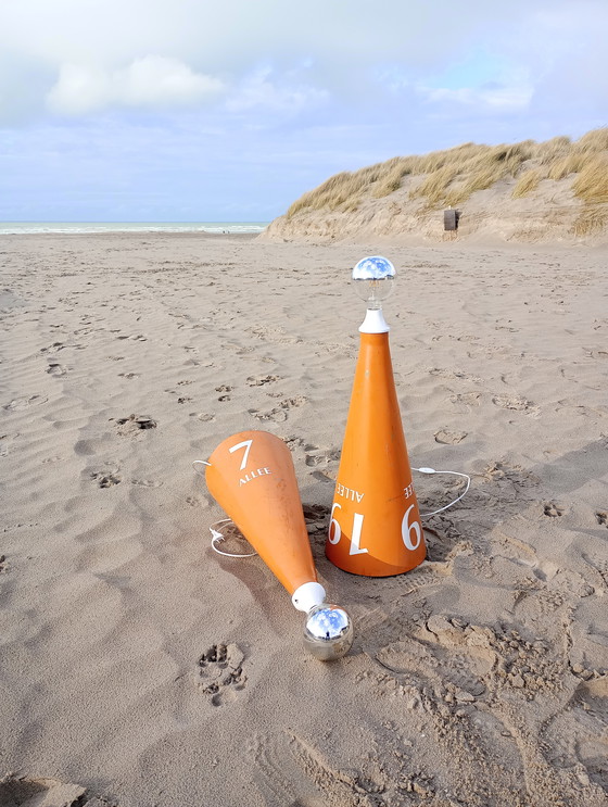 Image 1 of Lampadaire conique industriel en aluminium fait main