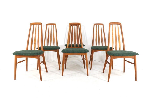 Image 1 of Set of 6 Niels Koefoed Eva dining chairs, vintage upholstered