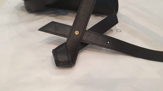 Image 1 of Giaquinto Holy Tasche aus echtem schwarzem Leder. Neu.
