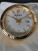 Rolex, very heavy brass desk clock.