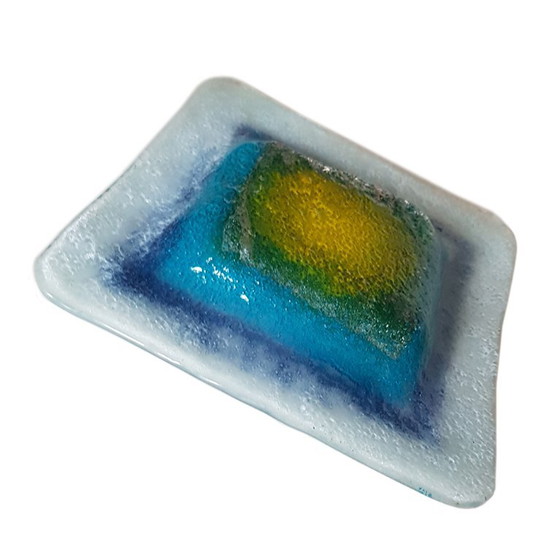 Vintage Fused Art Glass Schaal / Opbergschaal / Vide-Poche – Schalen (photo 4 of 5)
