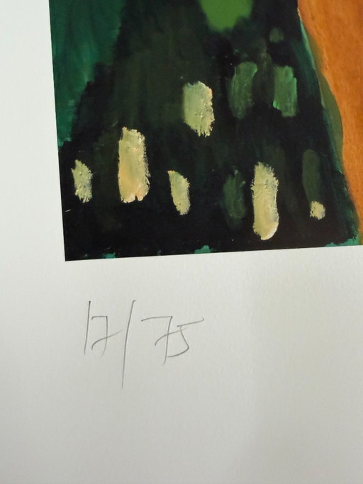 Gideon Appah, Sol Rojo (2023), numerado 17/75 y firmado a mano por el artista, impreso en Londres, Reino Unido.