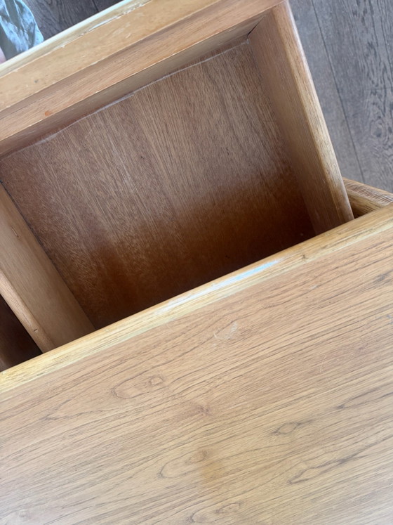 Buffet bas en rotin vintage / petite armoire années 80, Bois, Marron (photo 13 sur 15)