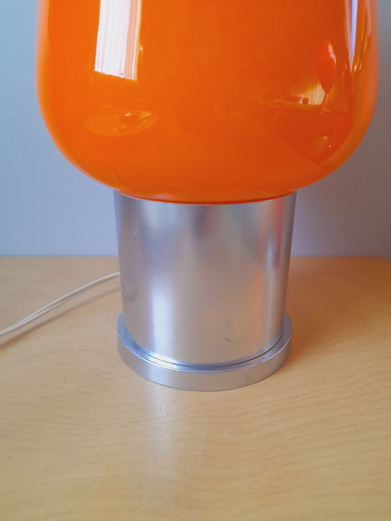 Image 1 of Lampe space age en opaline orange 1970
