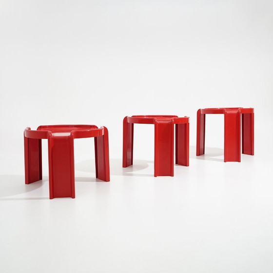 Image 1 of 3 coffee tables by Giotto Stoppino for Kartell, 1960s