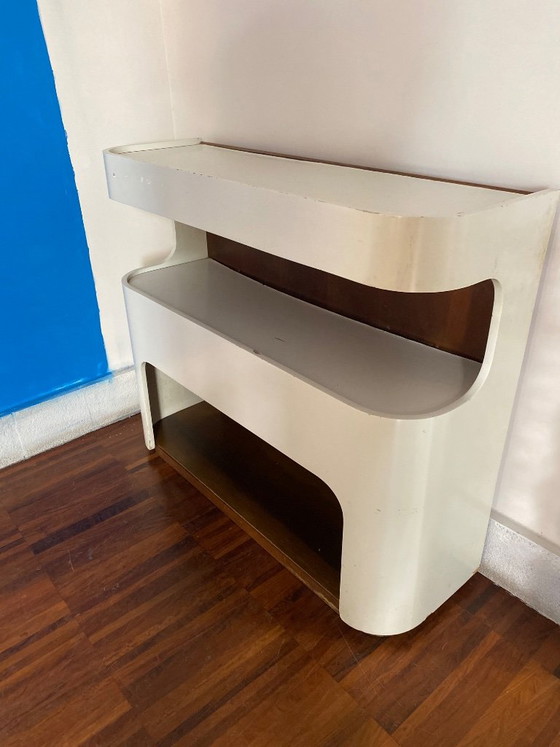 Console vintage Space Age années 70 – Plastique, Bois (photo 4 of 5)