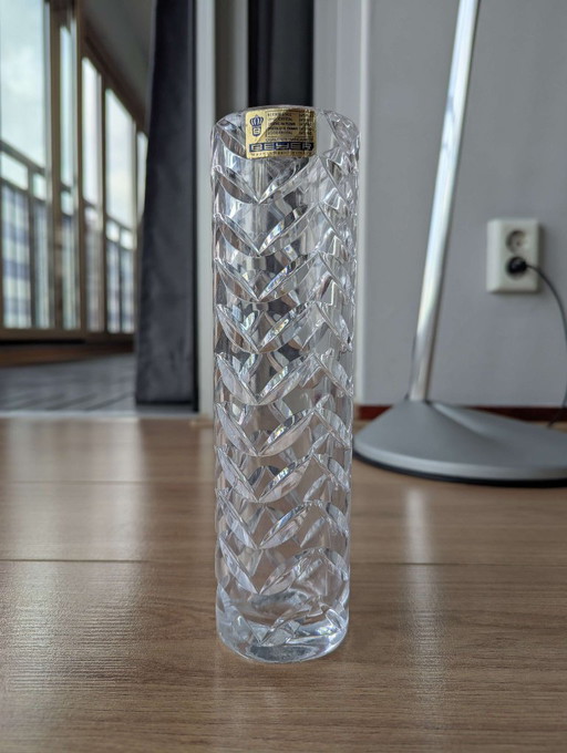 Vase en cristal Beyer - Cristal à 24% de plomb - Allemagne de l'Ouest (années 1970)