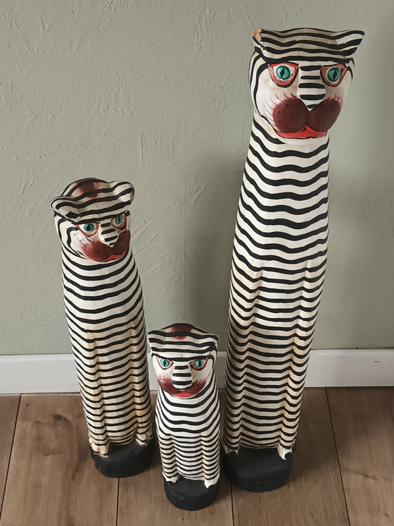 Image 1 of Wooden handmade cats