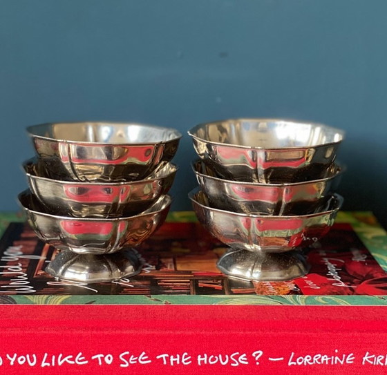 Image 1 of Set of 6 vintage butterfly dessert cups