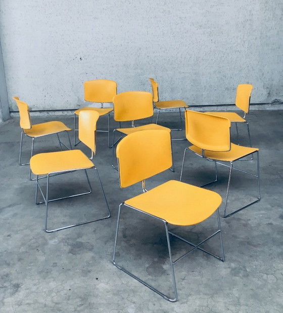 Image 1 of Satz von 8 MAX STACKER Konferenz-/Bürostühlen von Steelcase Strafor, USA 1980er Jahre