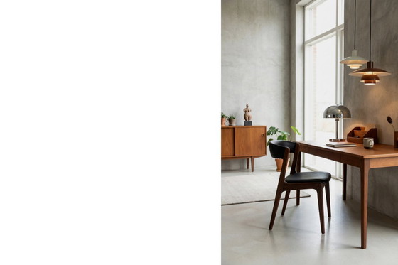 Image 1 of Vintage Mid-Century Danish Modern Teak Office Chair Model Fire by Kai Kristiansen for Schou Andersen Møbelfabrik, 1960s