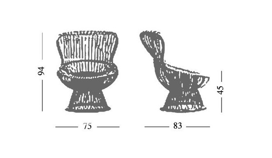 Image 1 of franco albini margherita rattan fauiteil