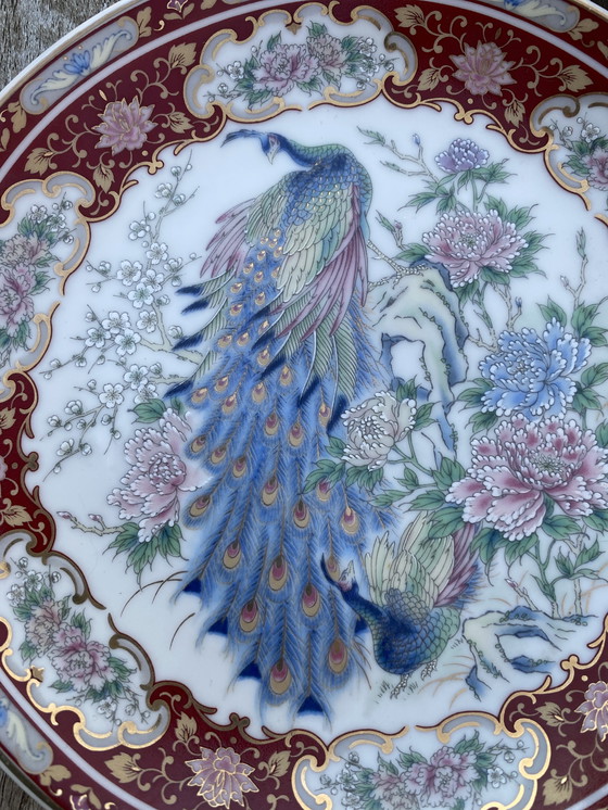 Image 1 of Chinese vintage peacock plate