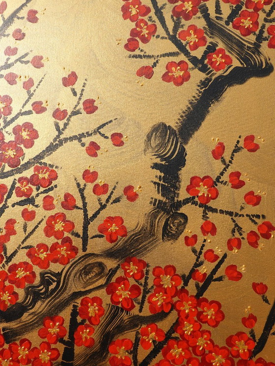 Love Birds J537 - Grande Peinture Originale – Peintures et dessins, Canvas (photo 8 of 14)