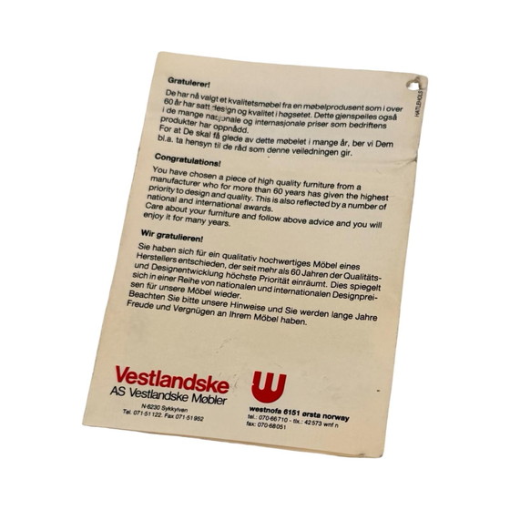 Image 1 of Ingmar Relling per Westnofa - Sedia Siesta - Sedia a fionda in legno curvato - Pelle marrone