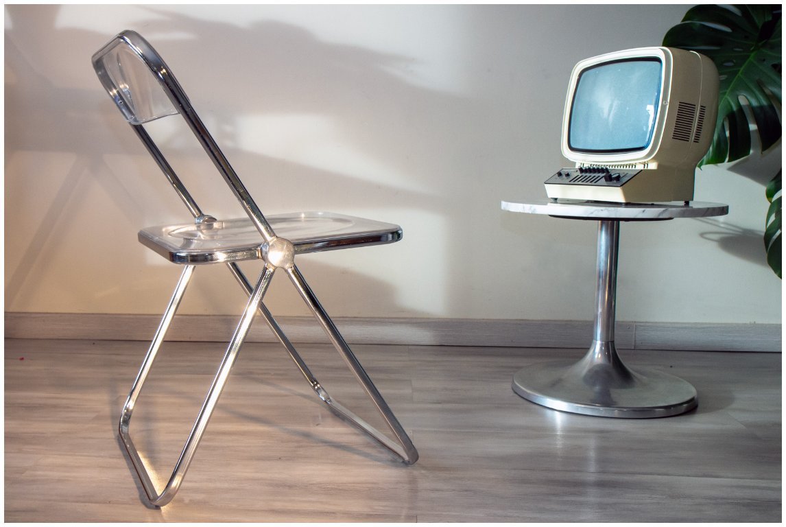 Plia chair by Giancarlo Piretti published by Anonima Castelli 1970
