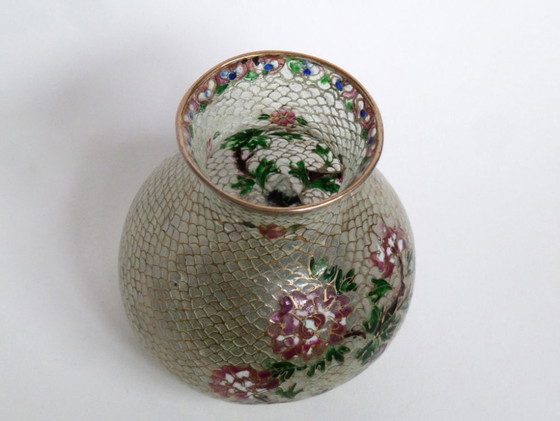 Image 1 of Kleine Emaillevase „plique à jour“