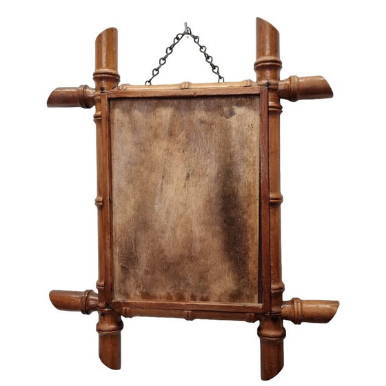 Image 1 of Antieke faux bamboe spiegel uit Frankrijk