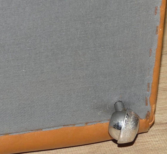 Image 1 of Sessel Baseball Stil Leder Cognac top Zustand retro vintage 70er Jahre Teil einer GARNITUR Armchair karamell 