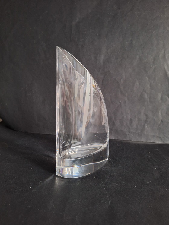 Image 1 of Collevilca Italy crystal vase type "La Vela". Design Ambrogio Pozzi 1990.