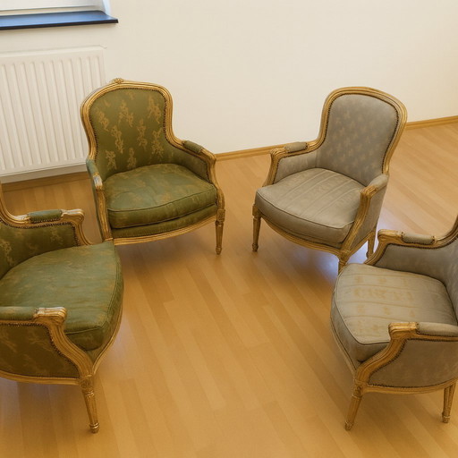 🪑 Superbe Ensemble de 4 Fauteuils Louis XV – Élégance et Authenticité Française Prix à l’Unité 200€