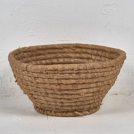 Antieke rieten mand (ca. 1930) #3, Decoratieve objecten, Bruin, Rustic (foto 10 van 14)