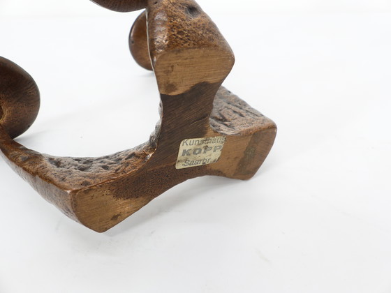 Image 1 of Vintage Bronze Brutalist Candlestick Kunsthaus Kopp 1960