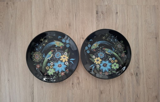 Unieke Gecureerde Set Royal Delft Zwart (29 cm) – Met Originele Bestelbon 'Spiegelbeeld' (Unicum)
