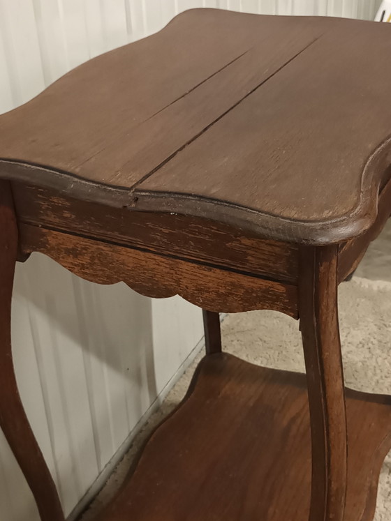 Antique Side table with storage compartment – Wood (photo 4 of 10)