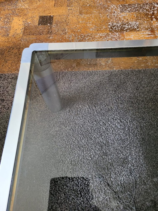 Design table with smoked glass