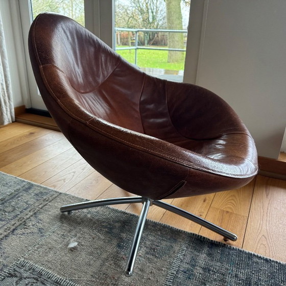 Image 1 of Hidde-Sessel (Label Van den Berg), drehbar auf Stahlgestell.