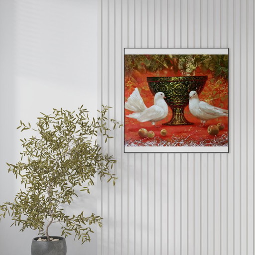 Dipinto ad olio originale "Ciotola dell'amore" – schilderijen tekeningen, Canvas (photo 2 of 13)