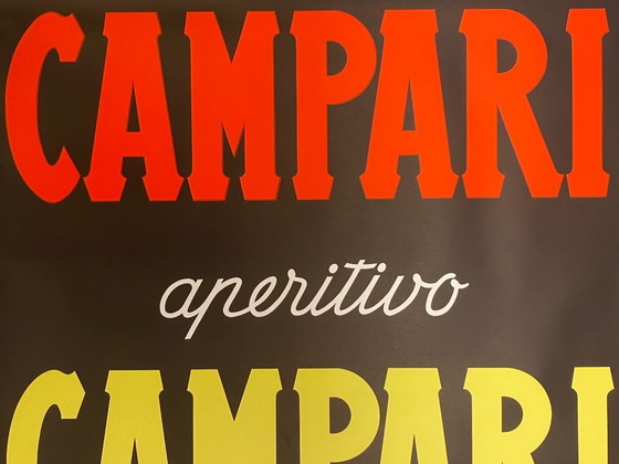 Image 1 of  Anonimo, c.a. 1959 - CAMPARI CAMPARI CAMPARI - Affiche vintage originale