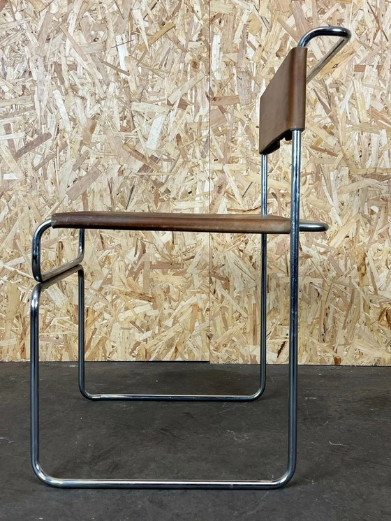 Image 1 of 60's 70's Acier Daim Chaise Vintage Giovanni Carini Planula Libellula