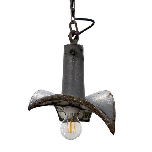 Suspension industrielle vintage n° 2 par Esla avec miroirs