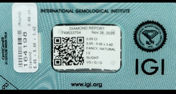 Image 1 of Diamond 0.69 with certificate