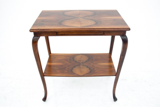 Table Art déco en noyer, Pologne, années 1960